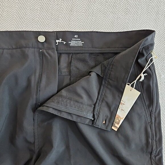 Panama Jack Shorts Men's 40 Black NWT Quick Drying 4 Way Stretch 8" Inseam NEW - Picture 10 of 12